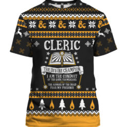 3uc72j2hm2f28lnhpltq7r470t APTS colorful front Cleric the shrouded blade I walk silently among the shadows Christmas sweater