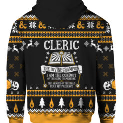 3uc72j2hm2f28lnhpltq7r470t FPAZHP colorful back Cleric the shrouded blade I walk silently among the shadows Christmas sweater