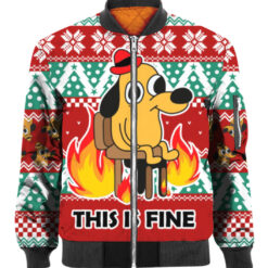 4jtfcvc0ldaj69imvfcfota9mn APBB colorful front This is fine dog ugly Christmas sweater