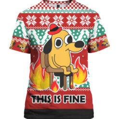 4jtfcvc0ldaj69imvfcfota9mn APTS colorful front This is fine dog ugly Christmas sweater