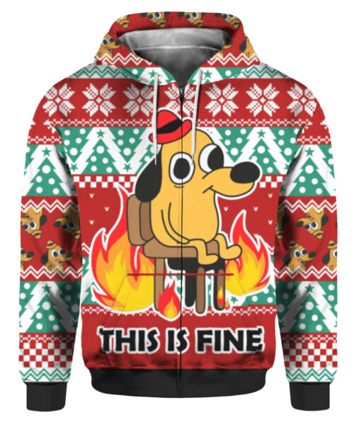 4jtfcvc0ldaj69imvfcfota9mn FPAZHP colorful front This is fine dog ugly Christmas sweater