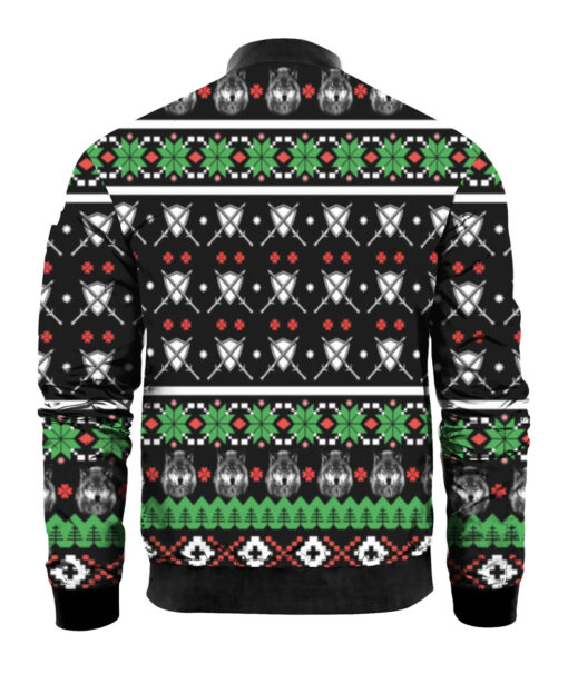 5ktp4bm0blnjc6dloh2qppq25o APBB colorful back Wolf Santa ugly Christmas sweater