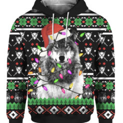 5ktp4bm0blnjc6dloh2qppq25o FPAHDP colorful front Wolf Santa ugly Christmas sweater