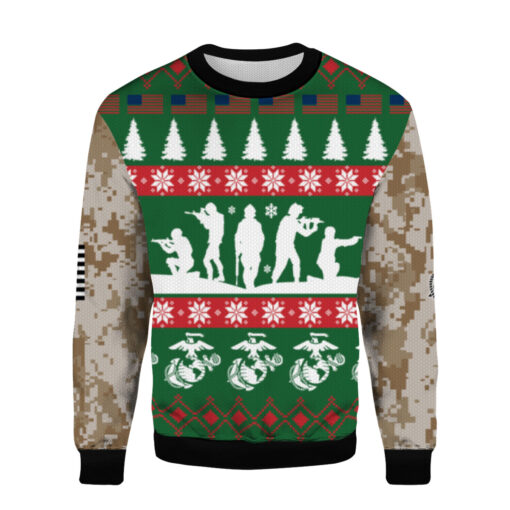 63f2352d1e3ddde0bcb72b7de933d7b8 AOPUSWT Colorful front US marine Christmas sweater