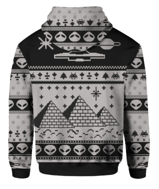 6oe7ii7uk28s5er416iqtstrd4 FPAZHP colorful back Ancient Alien pyramid ugly Christmas sweater