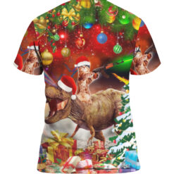 75ml50sevqfal72alb4hkc7uqt APTS colorful back Cat Riding T rex Christmas gift sweater
