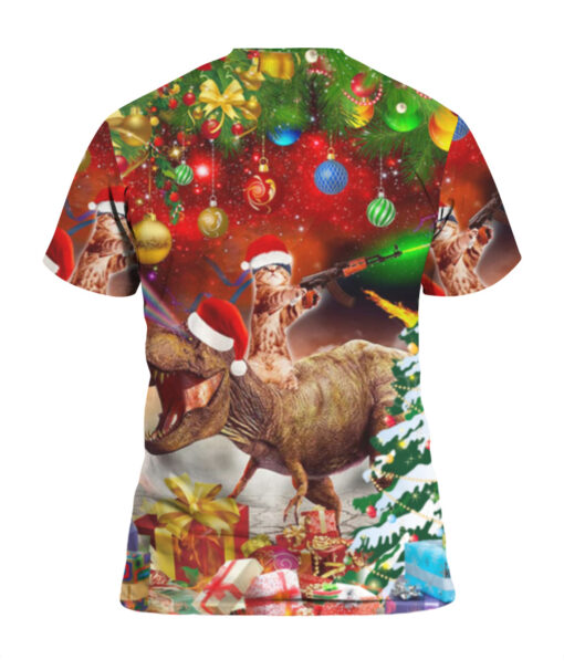 75ml50sevqfal72alb4hkc7uqt APTS colorful back Cat Riding T rex Christmas gift sweater