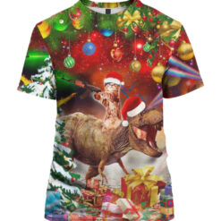 75ml50sevqfal72alb4hkc7uqt APTS colorful front Cat Riding T rex Christmas gift sweater