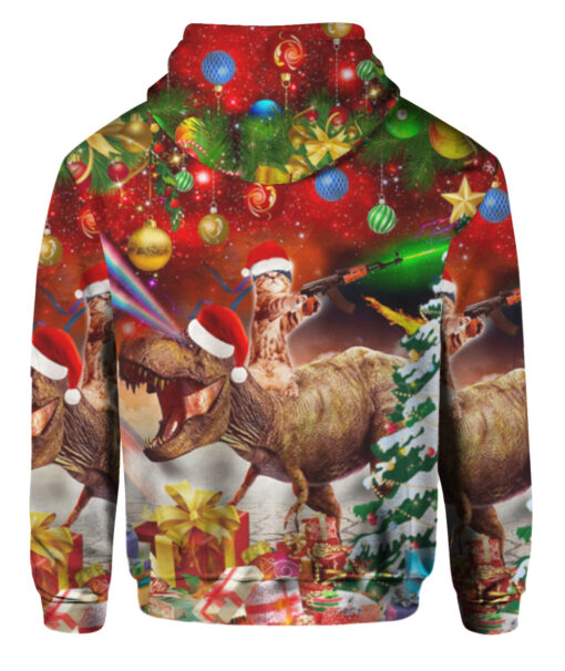 75ml50sevqfal72alb4hkc7uqt FPAZHP colorful back Cat Riding T rex Christmas gift sweater