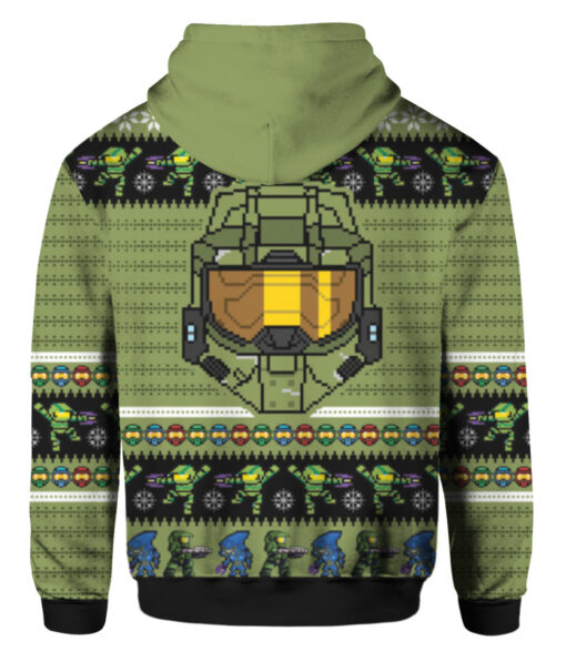 7albg7823ieri8h0h2m3i8m6ij FPAHDP colorful back Wake me when you need presents halo Christmas Sweater