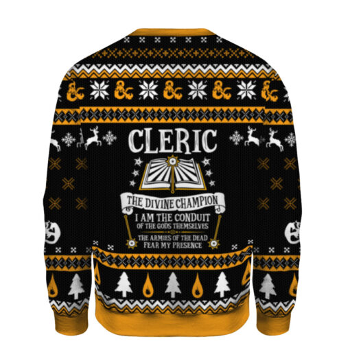7e61c53146c278915bc735ee8fb21c1d AOPUSWT Colorful back Cleric the shrouded blade I walk silently among the shadows Christmas sweater