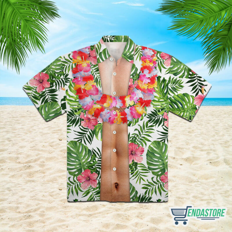 Funny Aloha Tropical Flower 's Hawaiian Shirt Costume