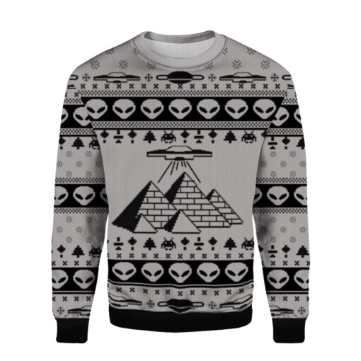 d871e523fa82470aed902696bbceeda4 AOPUSWT Colorful front Ancient Alien pyramid ugly Christmas sweater