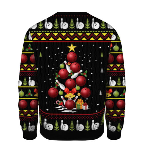 dcf48e5403d505683e008d594aea6c3e AOPUSWT Colorful back Bowling Christmas tree Christmas sweater