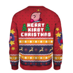 e1880f86c1dec4c99b3136051a41094b AOPUSWT Colorful back Kirby Ugly Christmas sweater