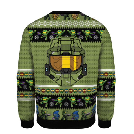 eaaae074087276e4888222b0e48b1a53 AOPUSWT Colorful back Wake me when you need presents halo Christmas Sweater