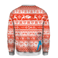 f01bf9221304289fd71c74f2515d0836 AOPUSWT Colorful back Wheres wally wheres waldo Christmas sweater