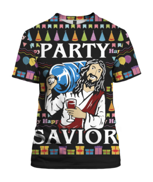odq9ii78p7aesc3assrigj27g APTS colorful front Jesus party savior Christmas sweater