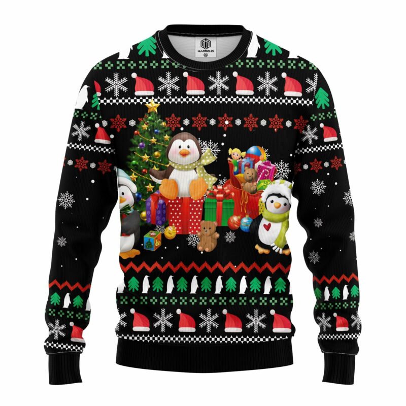 penguinfrontmc Christmas sweater patterns for penguin lovers