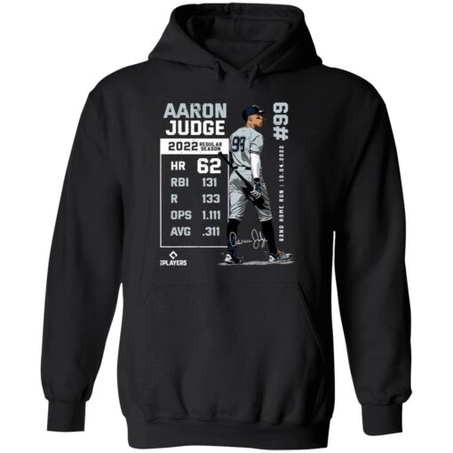 up het Record 62 Aaron Judge New York MLBPA 2 1 Aaron Judge 2022 regular season hoodie