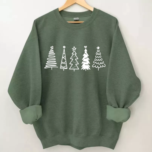 1210 D Christmas tree sweatshirt