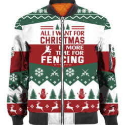 17sacrc4l45flh6nvvutlhob6f APBB colorful front All i want for christmas is more time for fencing ugly Christmas sweater