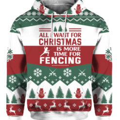 17sacrc4l45flh6nvvutlhob6f FPAHDP colorful front All i want for christmas is more time for fencing ugly Christmas sweater