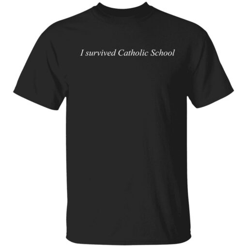 Up het I survived Catholic School 1 1 1 I survived catholic school shirt