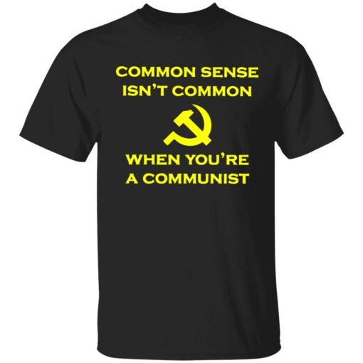 endas common sense isnt common 1 1 Common sense isn't common when you're a communist shirt