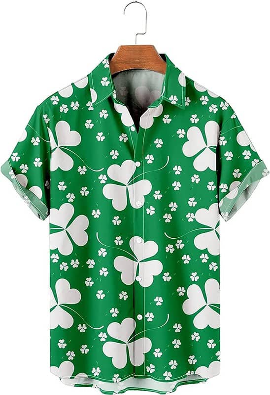 Saint Patrick‘s Day Shamrock Hawaiian Shirt - Endastore.com