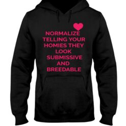 Normalize telling your hommies they look submissive and breedable hoodie Normalize telling your hommies they look su*missive and br*edable shirt