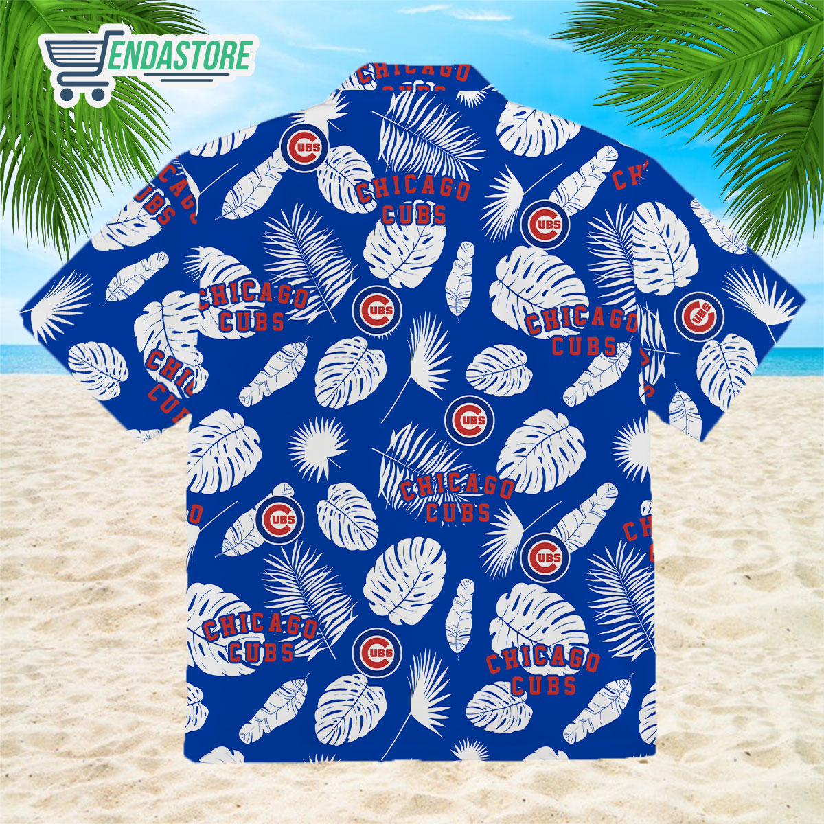 Chicago Cubs American Flag Logo Hawaiian Shirt Vacation Gift For