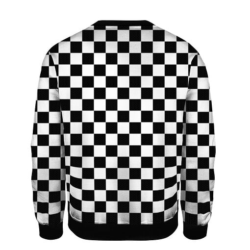 55e3799872689cf52ae6116ef488a367 AOPUSWT Colorful back Wednesday Checkered Sweater