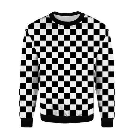 55e3799872689cf52ae6116ef488a367 AOPUSWT Colorful front Wednesday Checkered Sweater