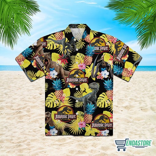 Burgerprints jurassic park hawaiian shirt 1 Jurassic Park Hawaiian Shirt