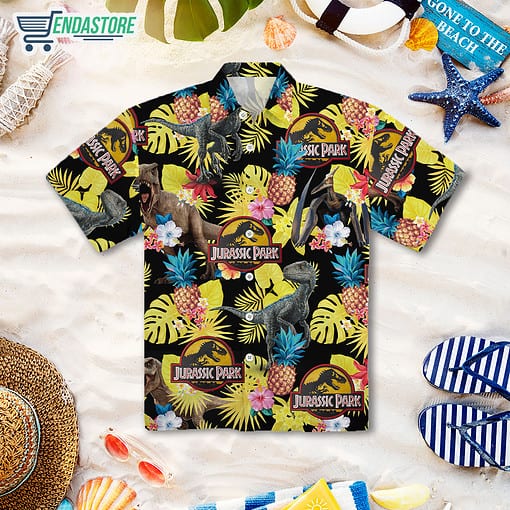Burgerprints jurassic park hawaiian shirt 3 Jurassic Park Hawaiian Shirt
