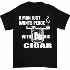 Endas lele a man just want peace shirt 1 1 A Man Just Want Peace With His Cigar Sweatshirt