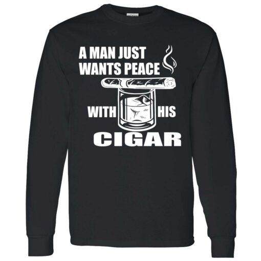 Endas lele a man just want peace shirt 4 1 A Man Just Want Peace With His Cigar Sweatshirt
