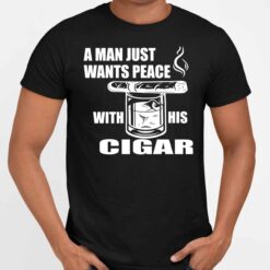 Endas lele a man just want peace shirt 5 1 A Man Just Want Peace With His Cigar Sweatshirt