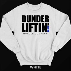 Up het DUNDER LIFTIN 3 white Dunder Liftin Gym Muscle Company Hoodie