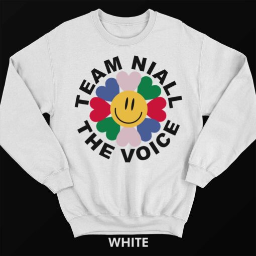 Up het Team Niall The Voice shirt 3 white Flower Team Niall The Voice Shirt