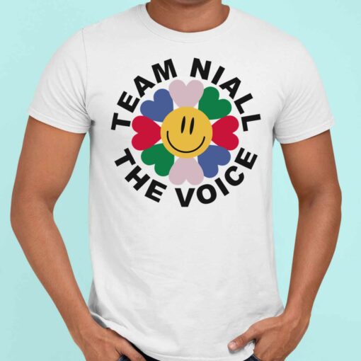 Up het Team Niall The Voice shirt 5 white Flower Team Niall The Voice Shirt