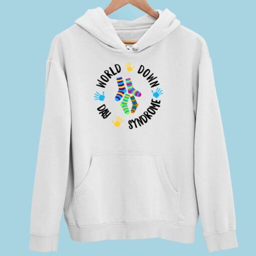 buck llele world down syndrome day 2 white World Down Syndrome Day Hoodie