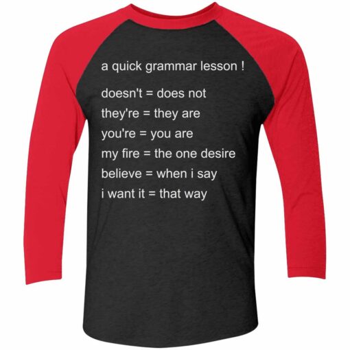 A Quick Grammar Lesson Shirt 9 red2 A Quick Grammar Lesson Hoodie