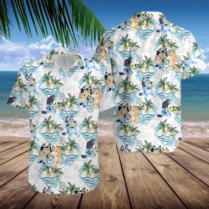 Bluey Family Hawaiian Shirt - Endastore.com