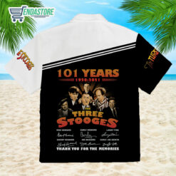 Burgerprints 100 years of The Three Stooges 1922 2022 Hawaiian Shirt 2 100 Years Of The Three Stooges 1922 2022 Hawaiian Shirt