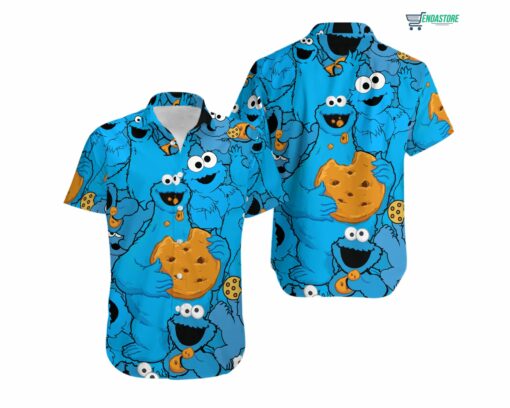 Cookie Monster Hawaiian Shirt 1 Cookie Monster Hawaiian Shirt