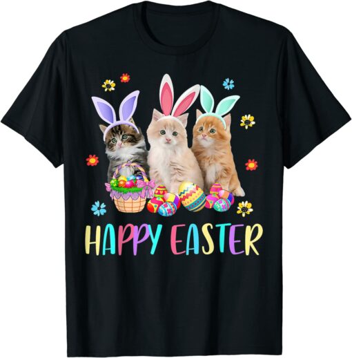 Happy Easter Three Cat Shirt Happy Easter Three Cat Shirt
