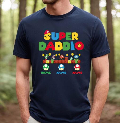 Personalized Super Daddio Game Shirt Custom Kids Name Dad Shirt 1 Personalized Super Daddio Game Shirt, Hoodie, Sweatshirt