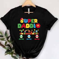 Personalized Super Daddio Game Shirt Custom Kids Name Dad Shirt 3 Personalized Super Daddio Game Shirt, Hoodie, Sweatshirt